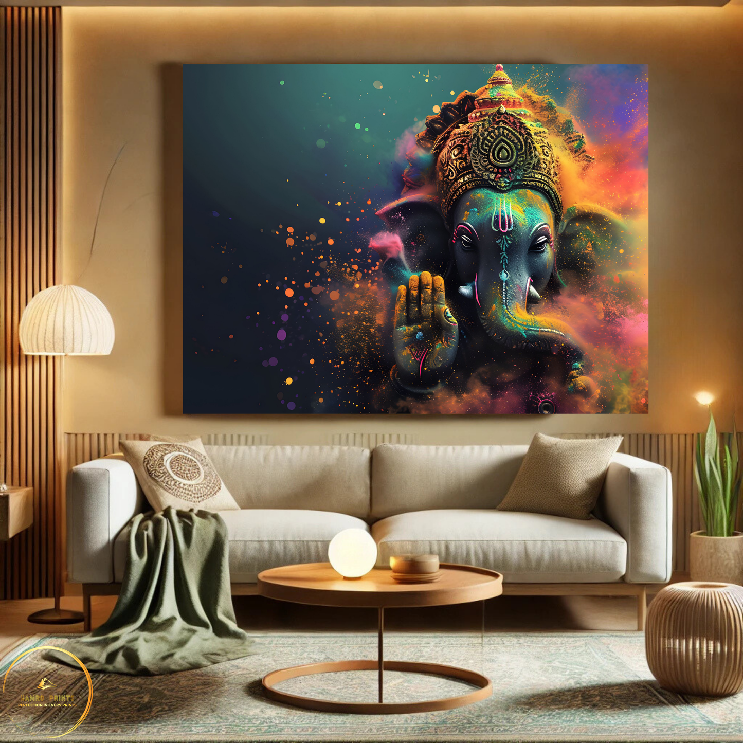 Blissful Lord Ganesh Canvas