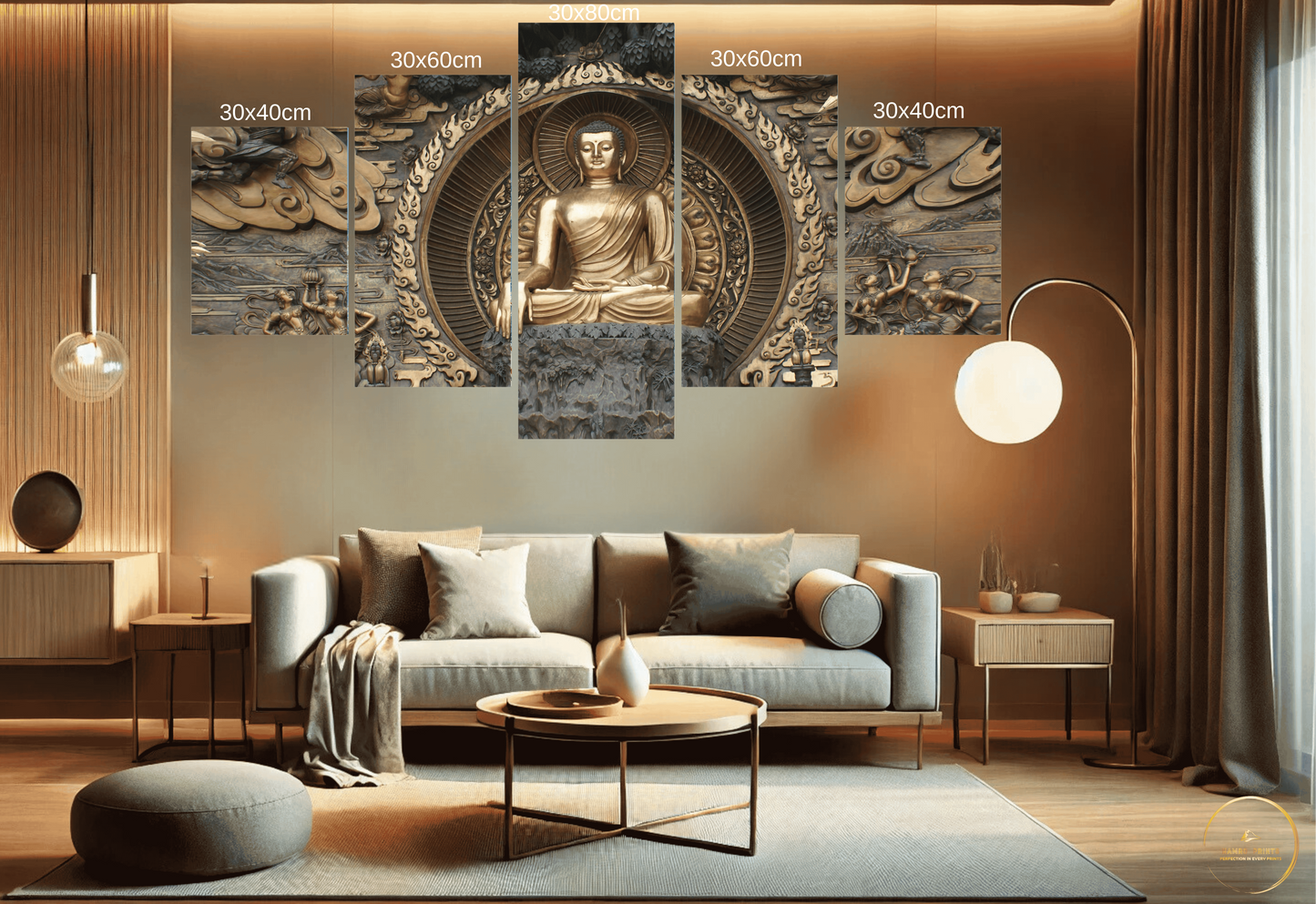 5 Pcs Calm Buddha