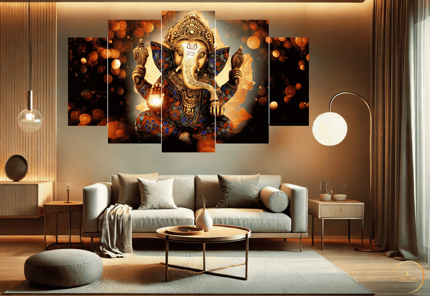 5 Pcs Colourful Lord Ganesh