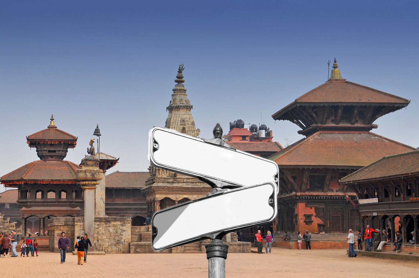 Custom Name Street Sign Canvas (English and नेपाली )