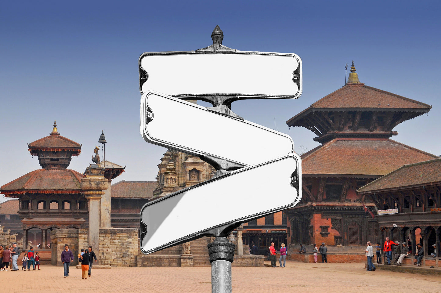 Custom Name Street Sign Canvas (English and नेपाली )