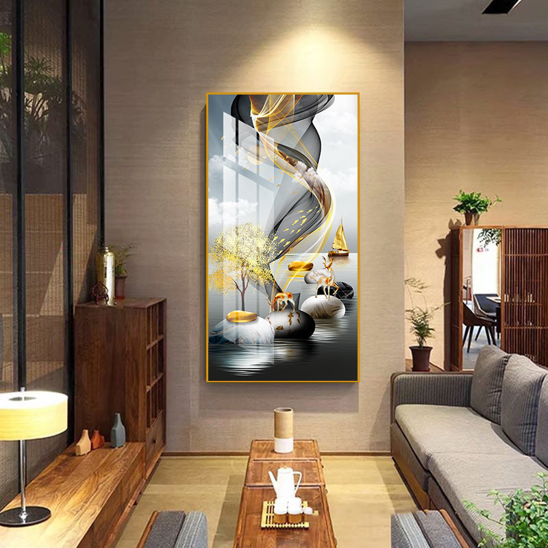 Abstract Crystal Porcelain Wall Art