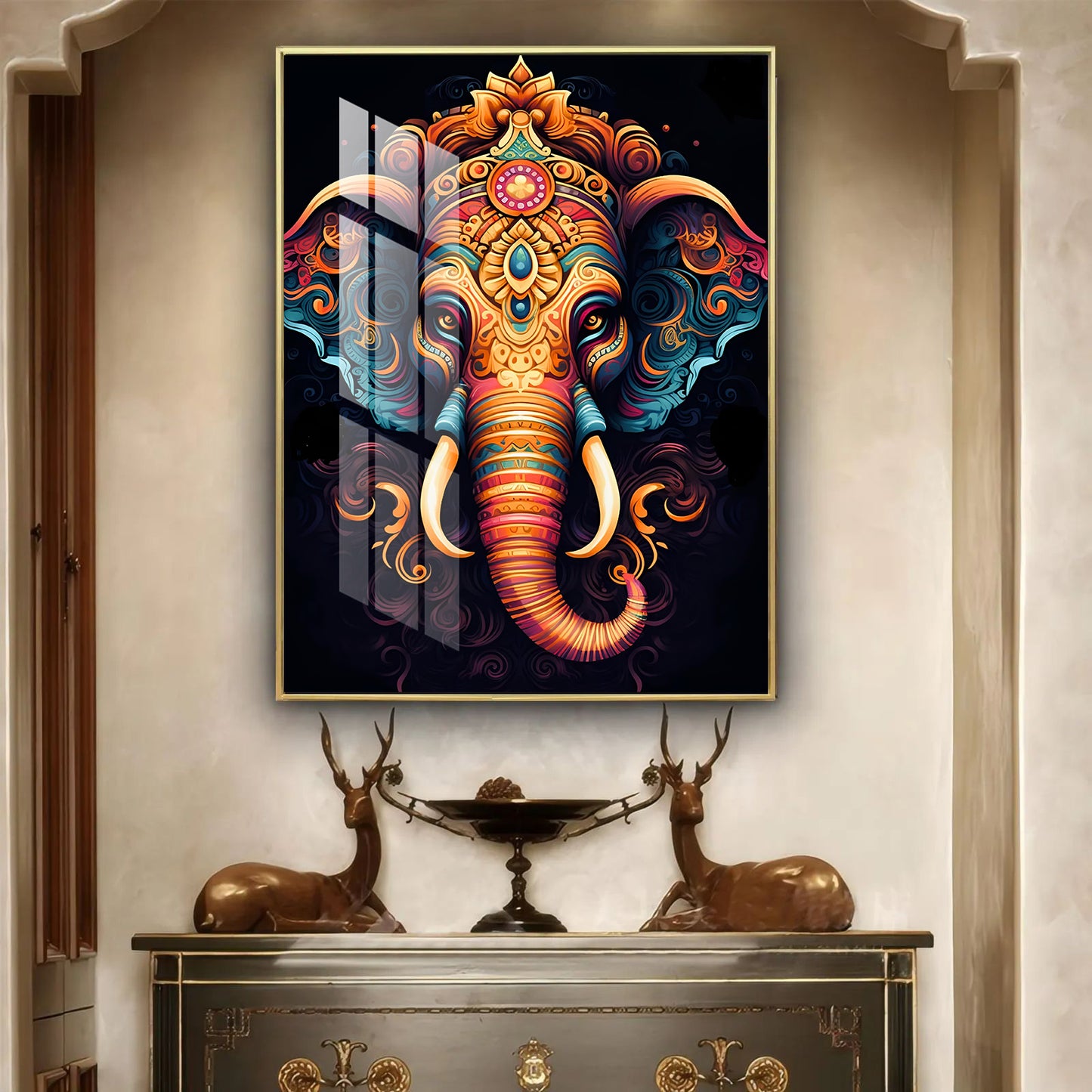 Holy Ganesh in Porcelain Splendor