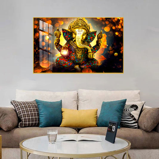 Holy Elegance: Abstract Porcelain of Lord Ganesh