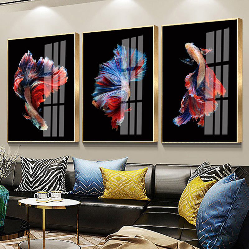Glorious 3 Pcs Crystal Porcelain wall Art