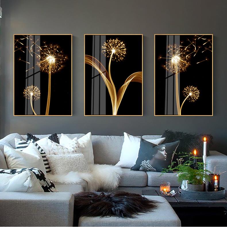 Sublime 3 Pcs Crystal Porcelain wall Art