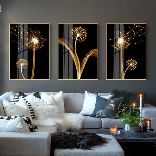Sublime 3 Pcs Crystal Porcelain wall Art