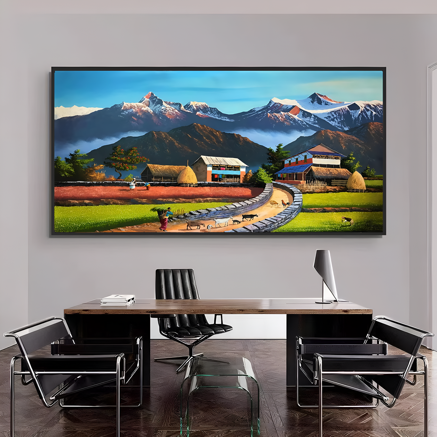 Nepal Rural Life Porcelain Print