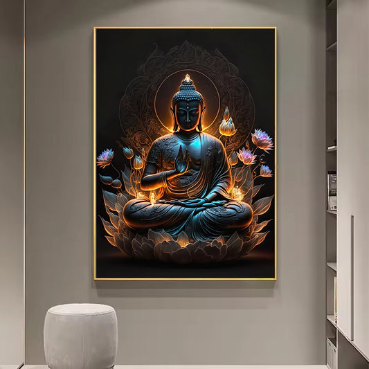 Buddha Meditation Porcelain Wall Art