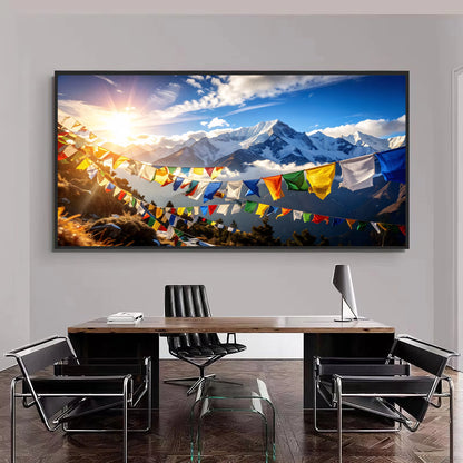 Nepal Village Landscape Wall Art