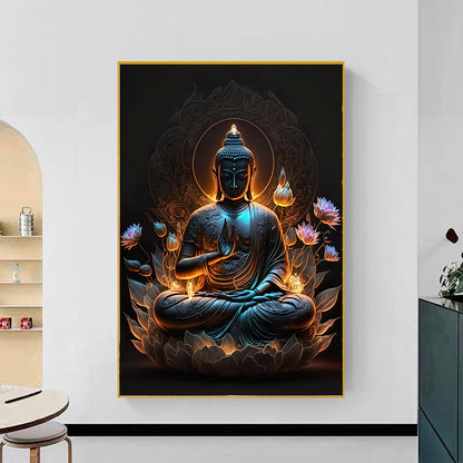 Buddha Meditation Porcelain Wall Art